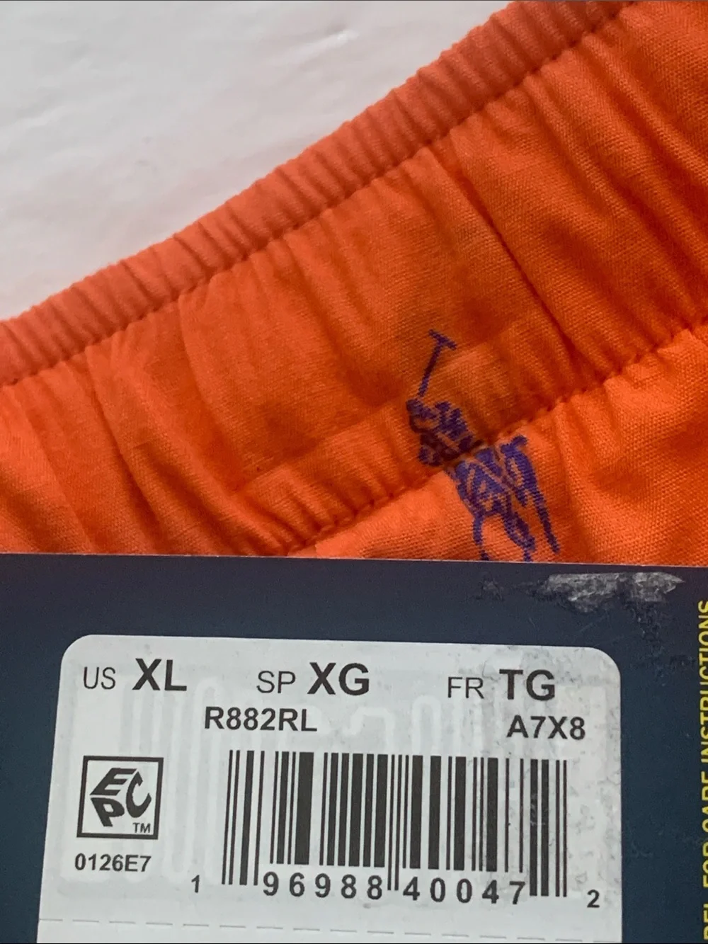 Polo Ralph Lauren Men’s Boxer Underwear Sz XL Polo Horse Shorts Orange NWT